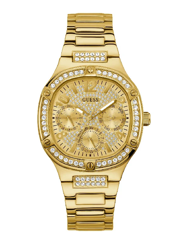 watches with built-in compass for explorers-Gold Duchess Crystal Glitz Watch