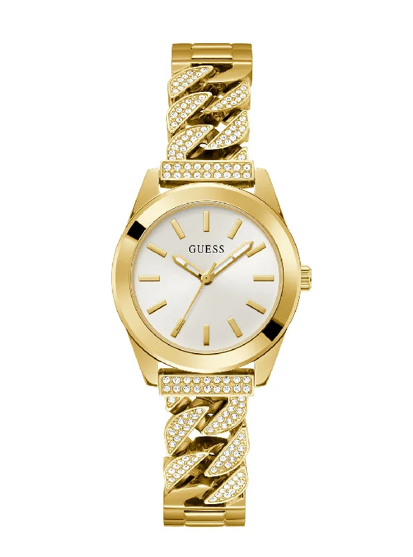 watches with stainless steel band for formal occasions-Gold Serena Glitz Watch