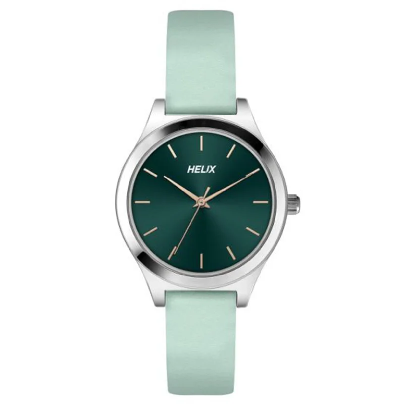 luxury sport watches for professional athletes-Helix Analog Green Dial Women