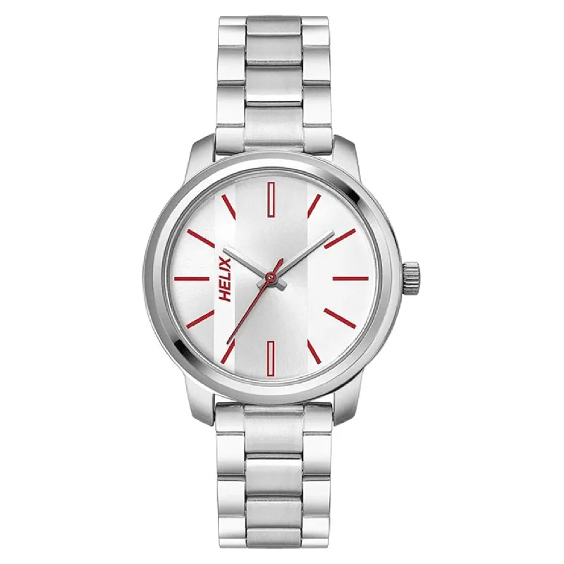 elegant wristwatches for women with sophisticated designs-Helix Casual Women 35 mm Silver Dial