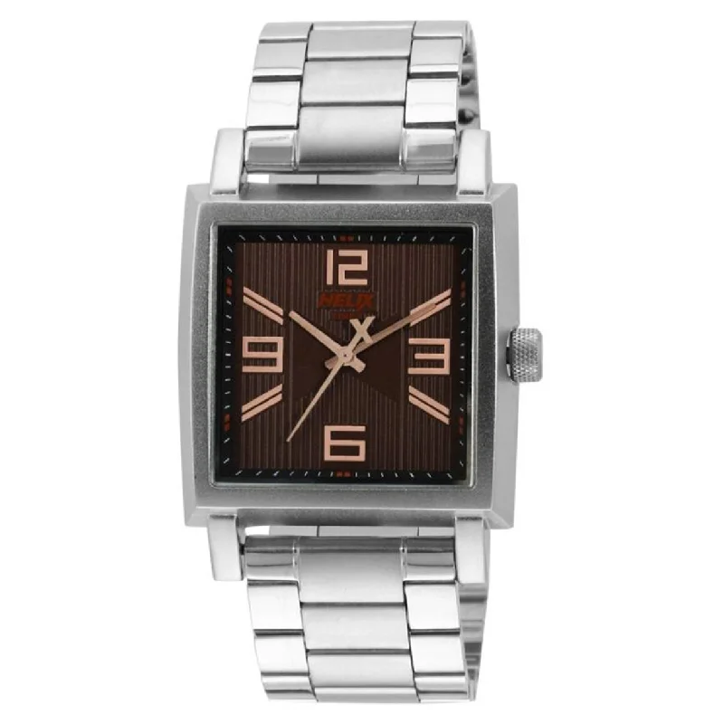 classic watches for office professionals-Helix Women Brown Dial