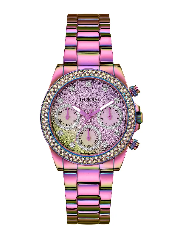 fitness trackers for women with built-in workout modes-Iridescent Sol Glitz Watch