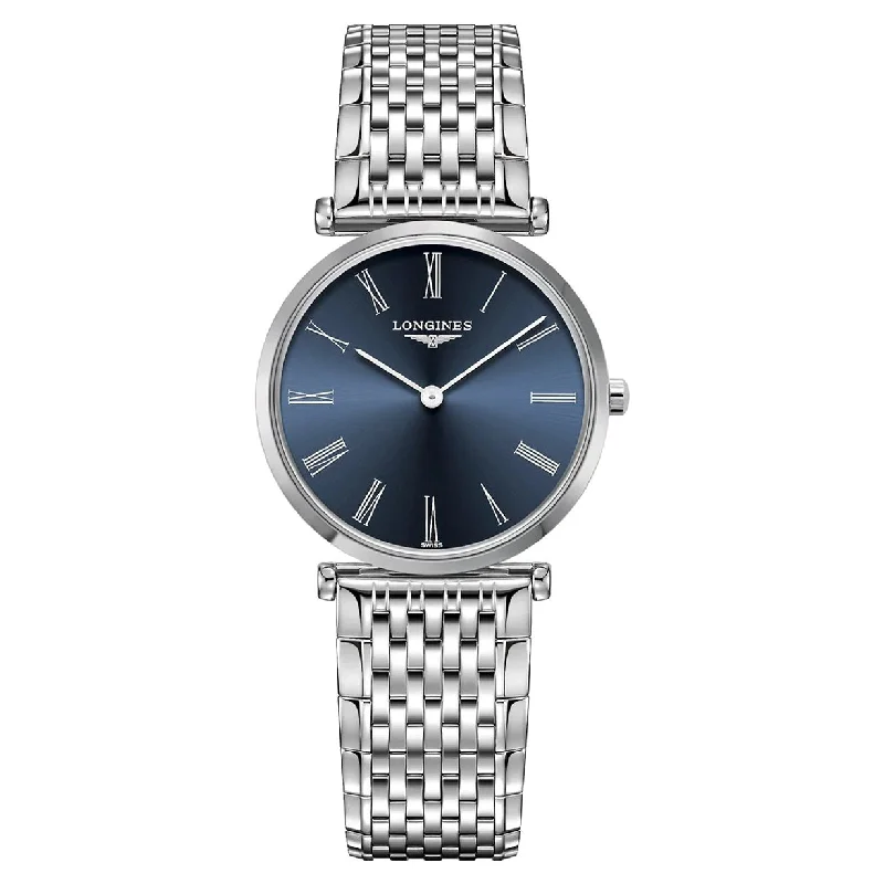 watches with shockproof casing for sports use-Longines La Grande Classique Blue Dial Women 29mm