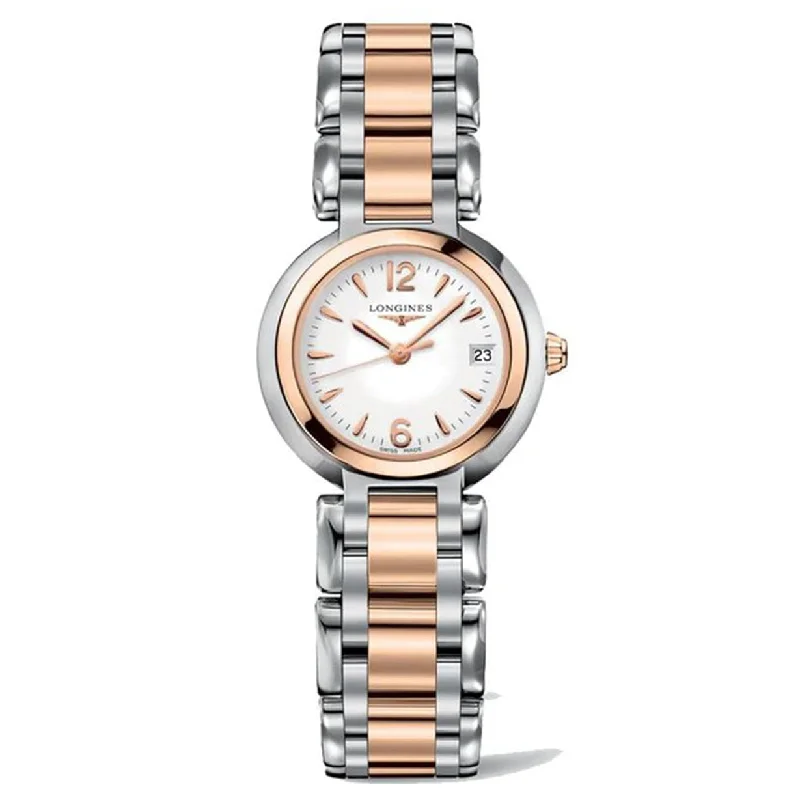 watches with ceramic case for scratch resistance-Longines PrimaLuna White dial Women 26mm