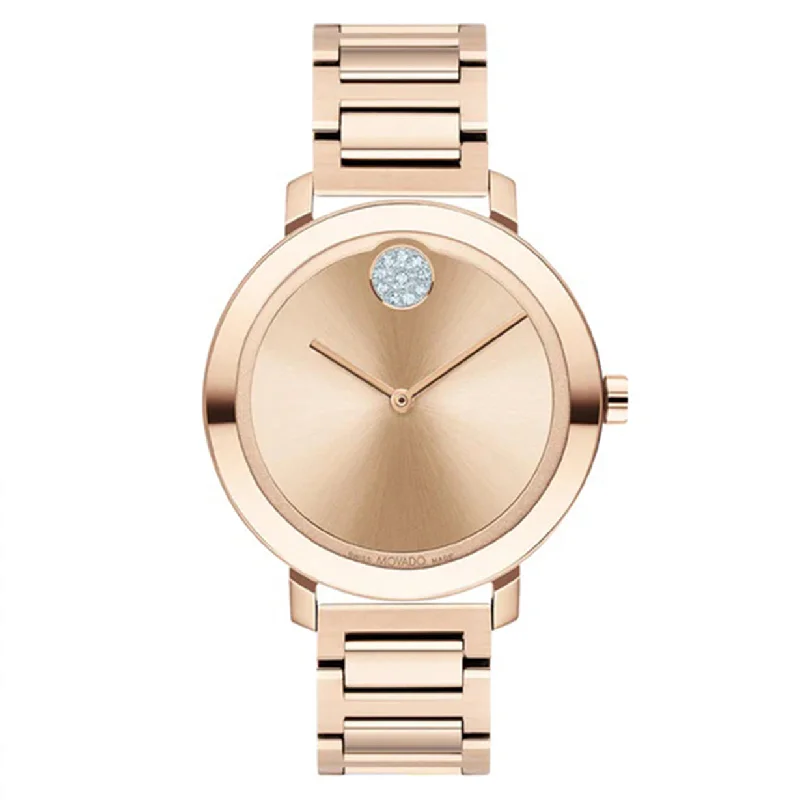 luxury sport watches for professional athletes-Movado Bold Evolution Rose Gold Dial Women 34mm