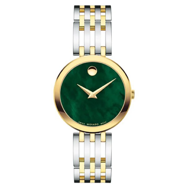 women’s sport watches with built-in GPS-Movado Esperanza Green Mother Of Pearl Dial Women 28mm