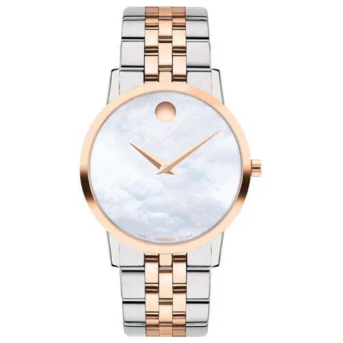 fitness watches with smart notifications for busy schedules-Movado Museum Classic White Mother Of Pearl Dial Women 33mm