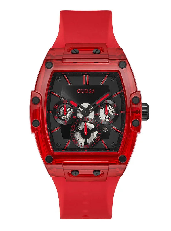 smartwatch for everyday use with fitness tracking-Red Phoenix Transparent Silicone Watch