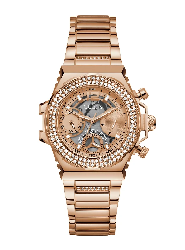 watches with 5ATM water resistance for swimming and diving-Rose Gold Fusion Glitz Watch