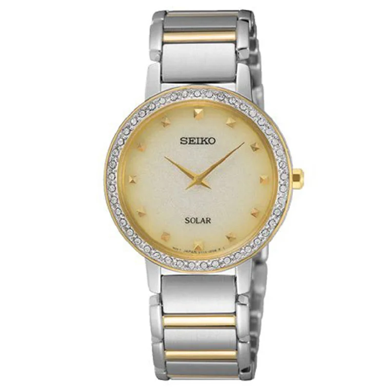 luxury watches for men with high precision-Seiko Dress Gold Dial Women 30.5mm