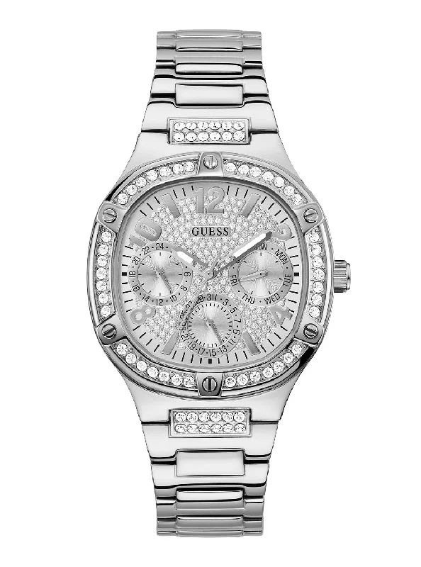 women’s sport watches with built-in GPS-Silver Duchess Crystal Glitz Watch