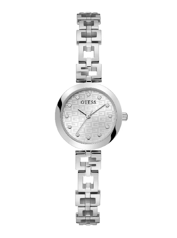 solar-powered watches with eco-friendly materials-Silver Lady G Watch