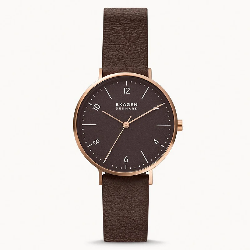 waterproof sport watches for men-Skagen Aaren  Brown Dial Women 36mm