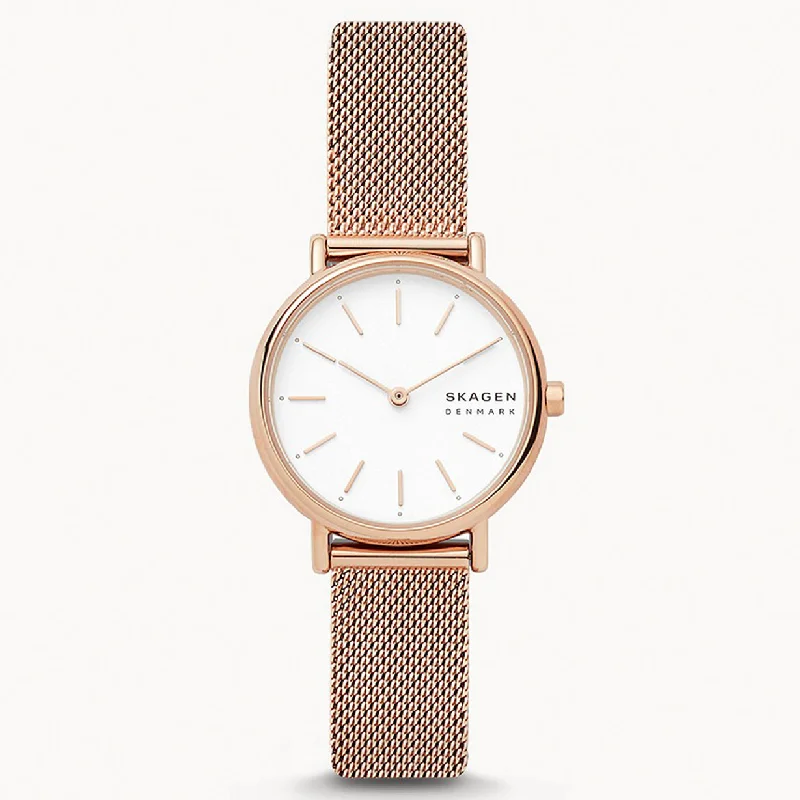 fitness watches with calorie counter-Skagen Signatur Lille White Dial Women 30mm