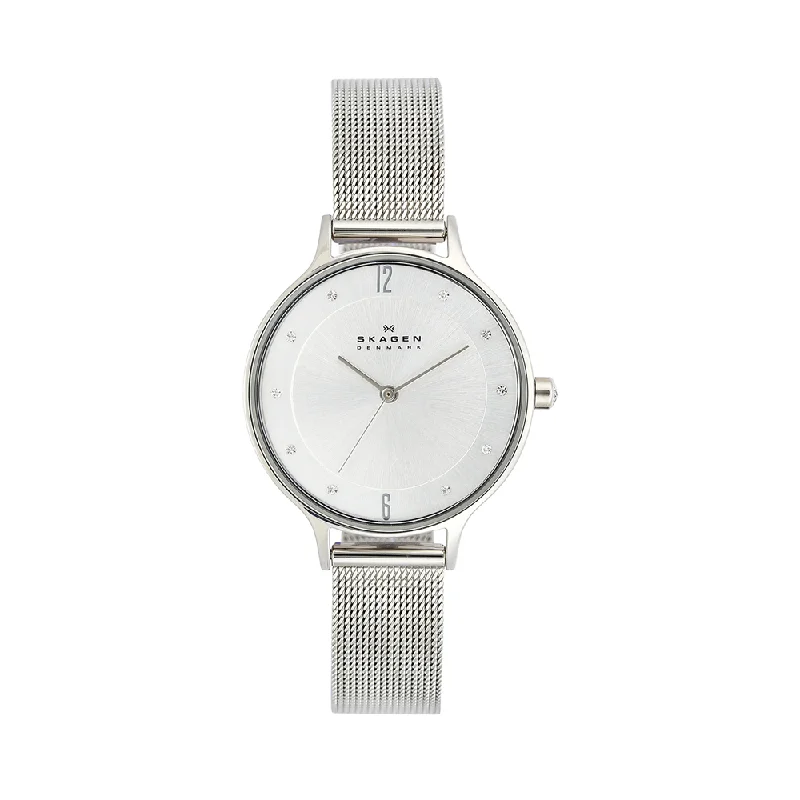 fitness watches for runners with cadence tracking-Skagen SKW2149 Anita Analog Silver Dial Women's Watch