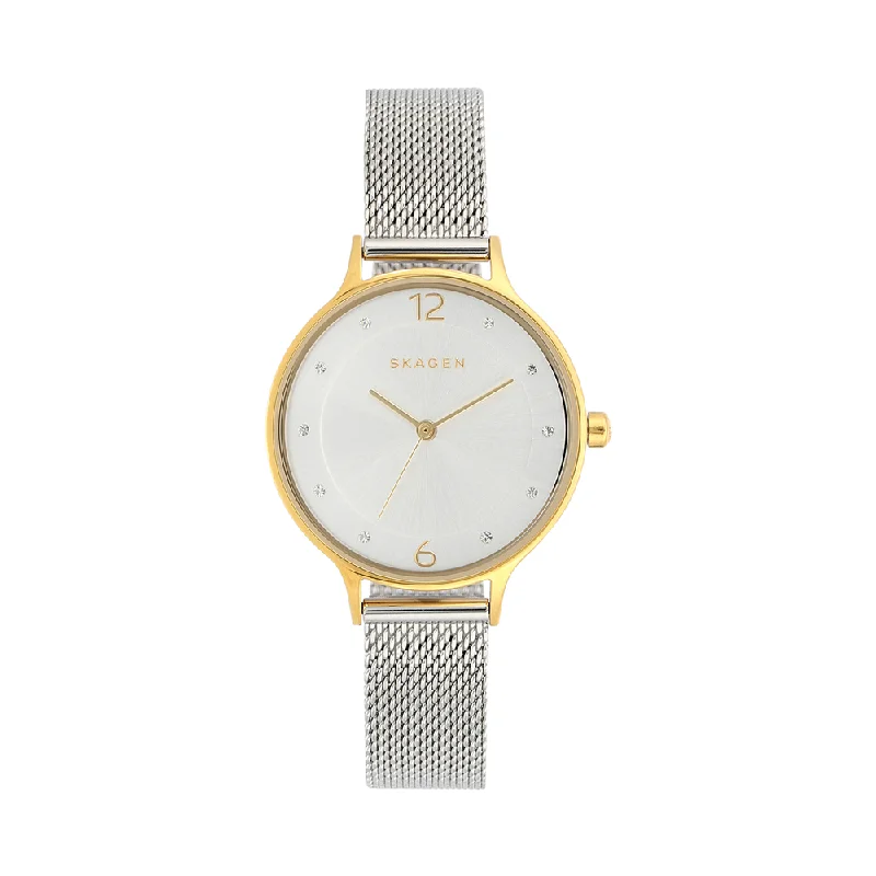 women’s watches with crystal embellishments-Skagen SKW2340 Anita Analog Silver Dial Women's Watch