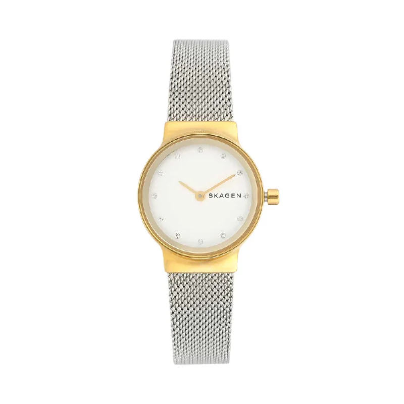 watches for travel with dual time zone feature-Skagen SKW2666 Freja Analog White Dial Women's Watch