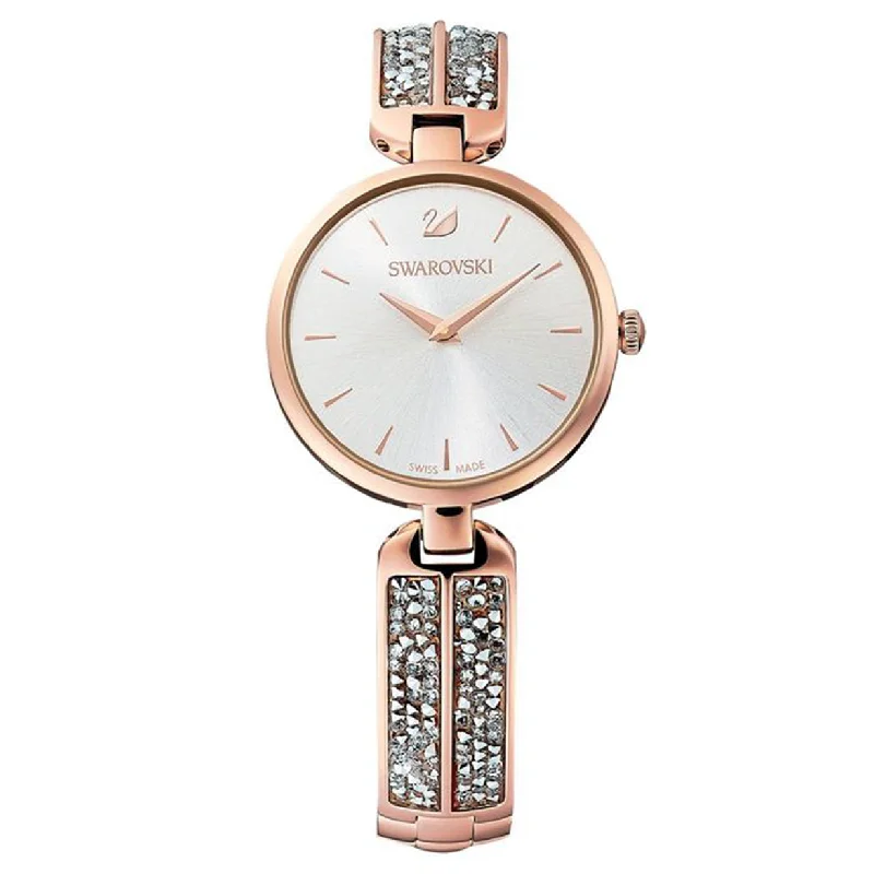 unisex watches with simple design for everyday use-Swarovski Dream Rock Silver Dial Women 30mm