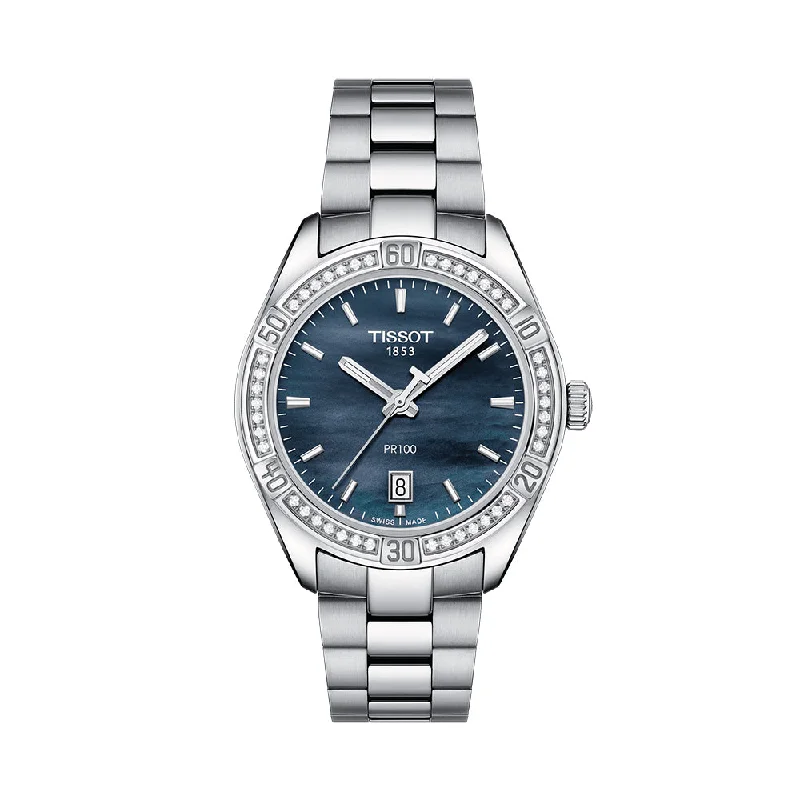 smartwatch with sleep monitoring and stress relief features-Tissot PR 100 Lady Sport Chic T1019106112100 Women Watch