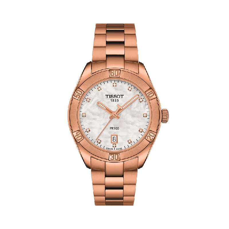 women’s watches with crystal embellishments-Tissot PR 100 Sport Chic T1019103311600 Women Watch