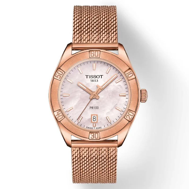 watches with classic dial design for timeless style-Tissot T-Classic Pink Mother-Of-Pearl Dial Women 36mm