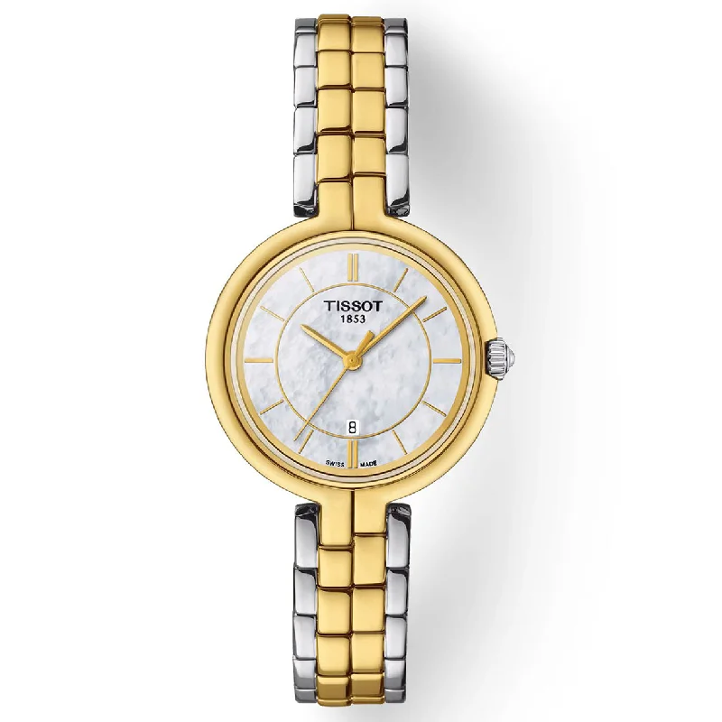 high-quality watches for men with automatic winding-Tissot T-Lady White Mother-Of-Pearl Dial Women 30mm