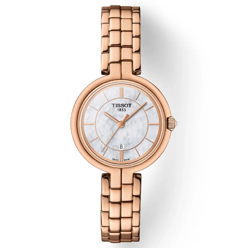 smartwatch with sleep monitoring and stress relief features-Tissot T-Lady White Mother-Of-Pearl Dial Women 30mm