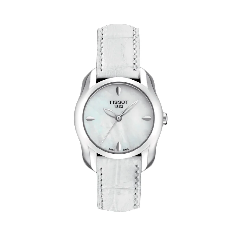 stylish fitness watches for women with color display-Tissot T-Wave Analog Mother Of Pearl Dial Women's Watch T0232101611100