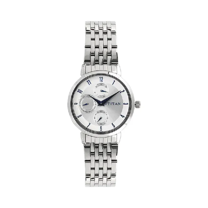 military-style watches for men-Titan Neo Analog Silver Dial Women's Watch 2569SM03