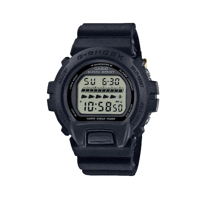 solar watches for outdoor enthusiasts with eco-friendly design-Casio G-SHOCK Black Resin Band Watch DW6640RE-1D