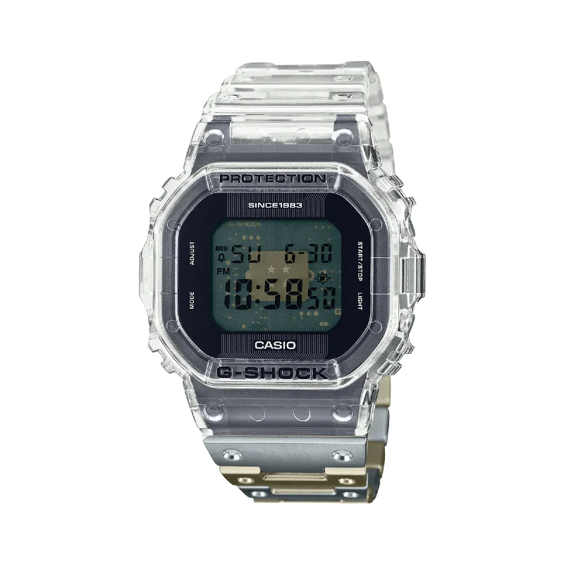 fitness tracking watches for men with heart rate sensor-Casio G-SHOCK Unisex 44mm Digital Watch DWE5640RX-7D