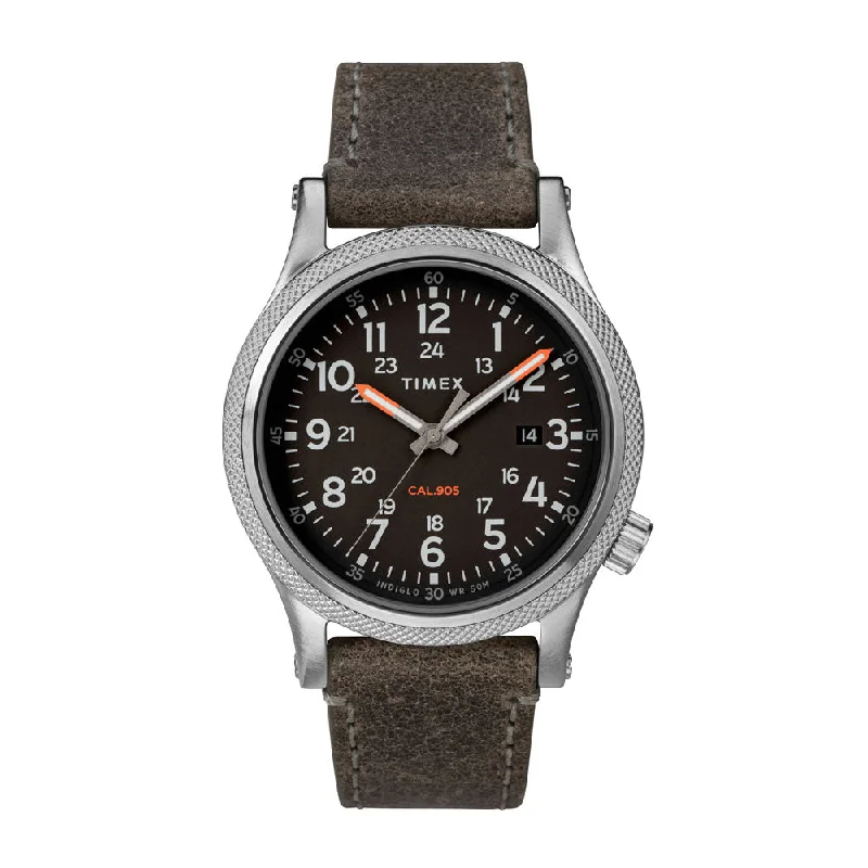 lightweight and durable watches for outdoor adventures-Allied Lt Date 40mm Leather Band