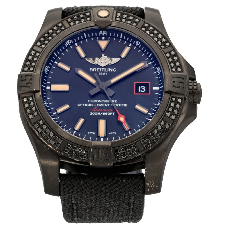 stylish watches for formal events and business attire-Breitling Avenger Blackbird V17311 44mm DLC Titanium Watch