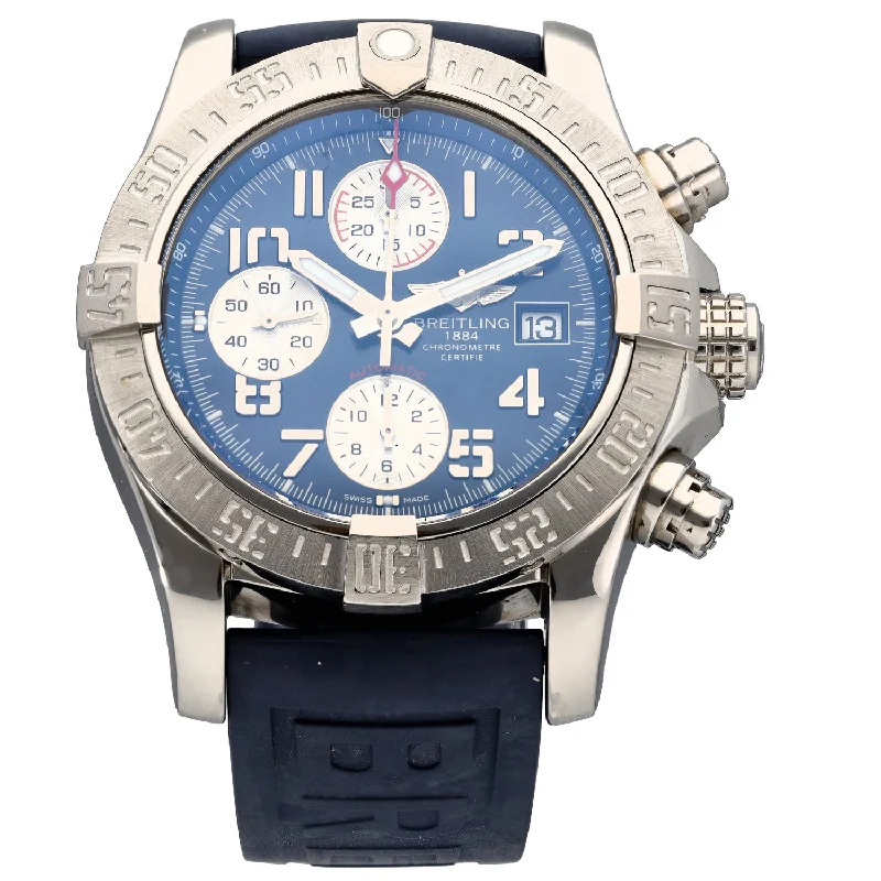 durable watches for construction workers-Breitling Avenger II A13381 43mm Stainless Steel Watch