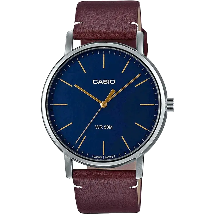 elegant watches with leather straps for women-Casio A1835 MTP-E171L-2EVDF Enticer Men