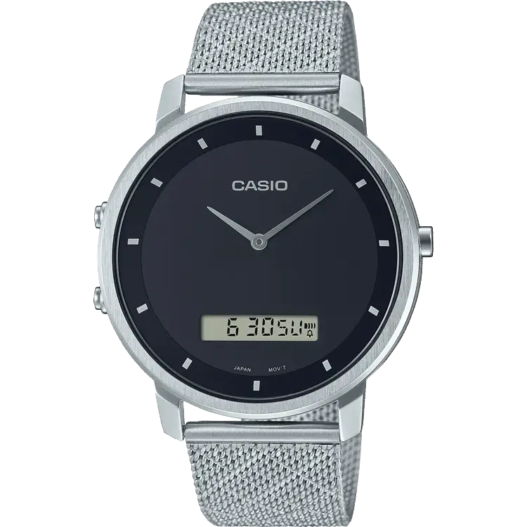 smartwatch with built-in voice assistant for busy professionals-Casio A1961 MTP-B200M-1EDF Enticer Men