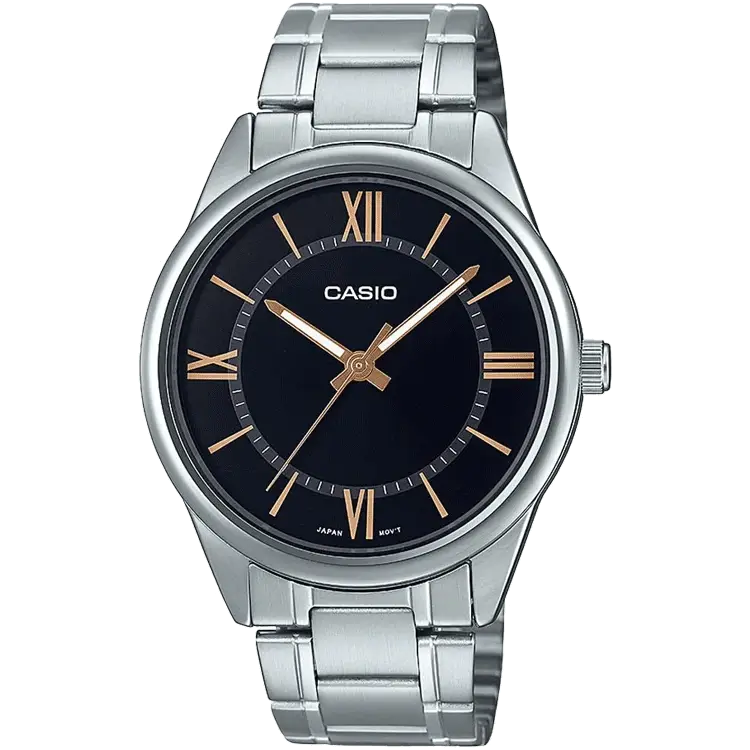 watches with analog and digital dials for versatility-Casio A2029 MTP-V005D-1B5UDF Enticer Men