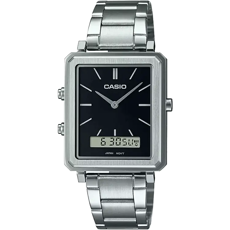 watches with night glow feature for low visibility conditions-Casio A2083 MTP-B205D-1EDF Enticer Men