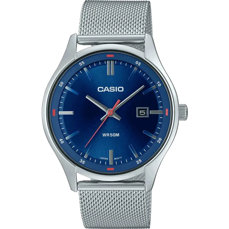 classic men’s watches with leather band-Casio A2107 MTP-E710M-2AVDF Enticer Men