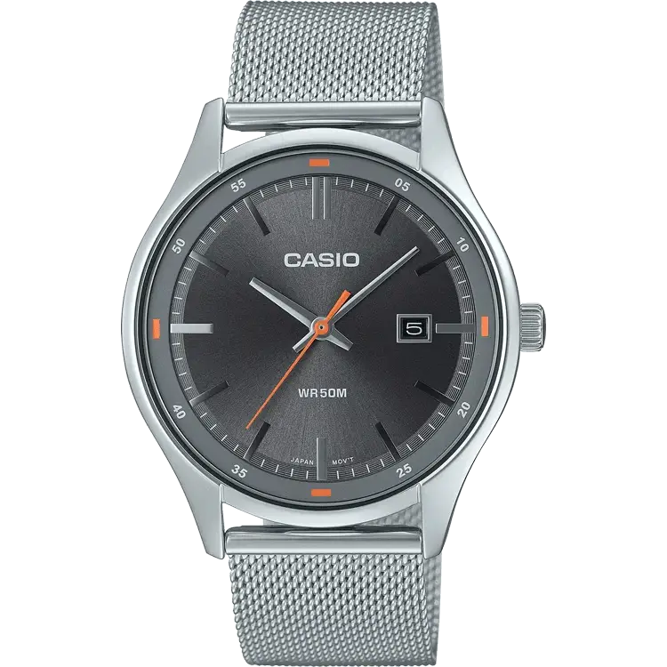 watches with moon phase complication for collectors-Casio A2108 MTP-E710M-8AVDF Enticer Men