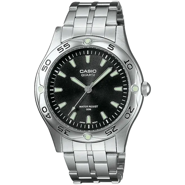 watches with rotating bezel for diving-Casio A216 MTP-1243D-1AVDF Enticer Men