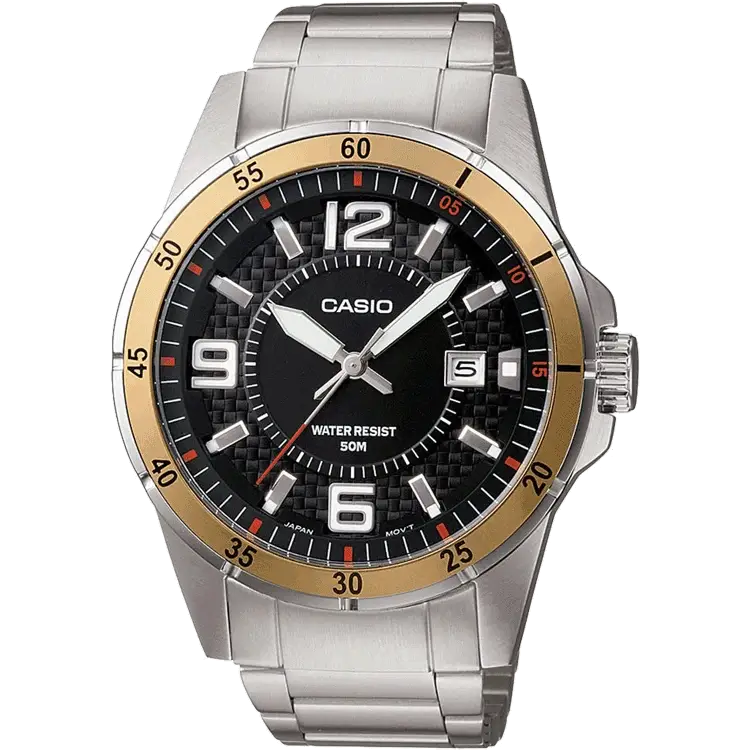 best waterproof watches for men under 100 dollars-Casio A415 MTP-1291D-1A3VDF Enticer Men