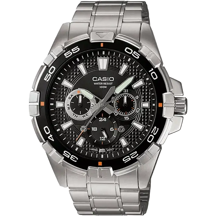 high-quality watches for men with automatic winding-Casio A657 MTD-1069D-1AVDF Enticer Men