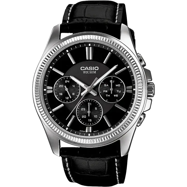 hybrid smartwatches for fitness enthusiasts-Casio A838 MTP-1375L-1AVDF Enticer Men