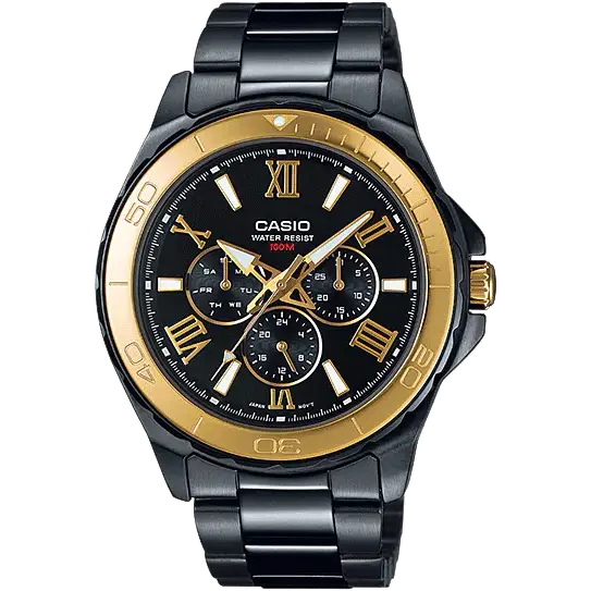 affordable watches for young professionals-Casio A931 MTD-1075BK-1A9VDF Enticer Men