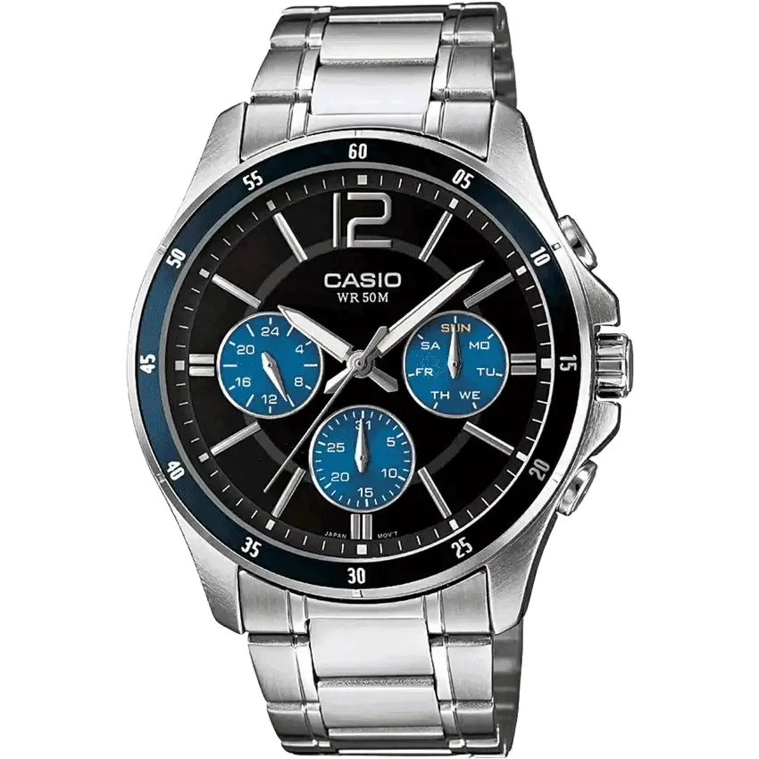 smartwatch for kids with fitness and education features-Casio A950 MTP-1374D-2AVDF Enticer Men