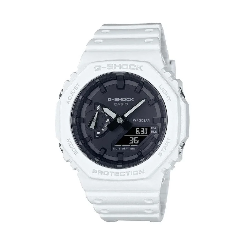 smartwatches with message notifications-Casio Analog-Digital Black Dial Men's Watch-GA-2100-7ADR- G1158