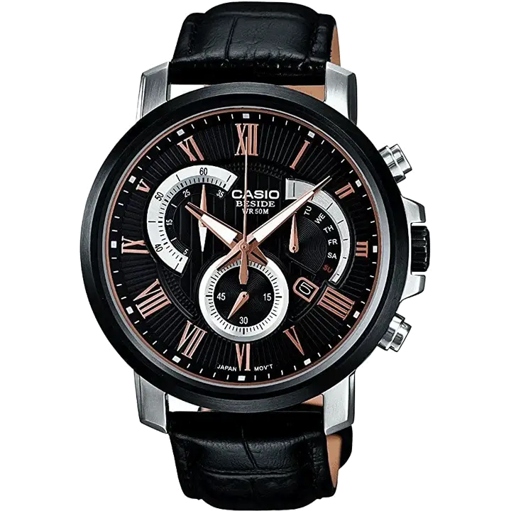 hybrid watches for Android users-Casio BS123 BEM-506CL-1AVDF Enticer Men