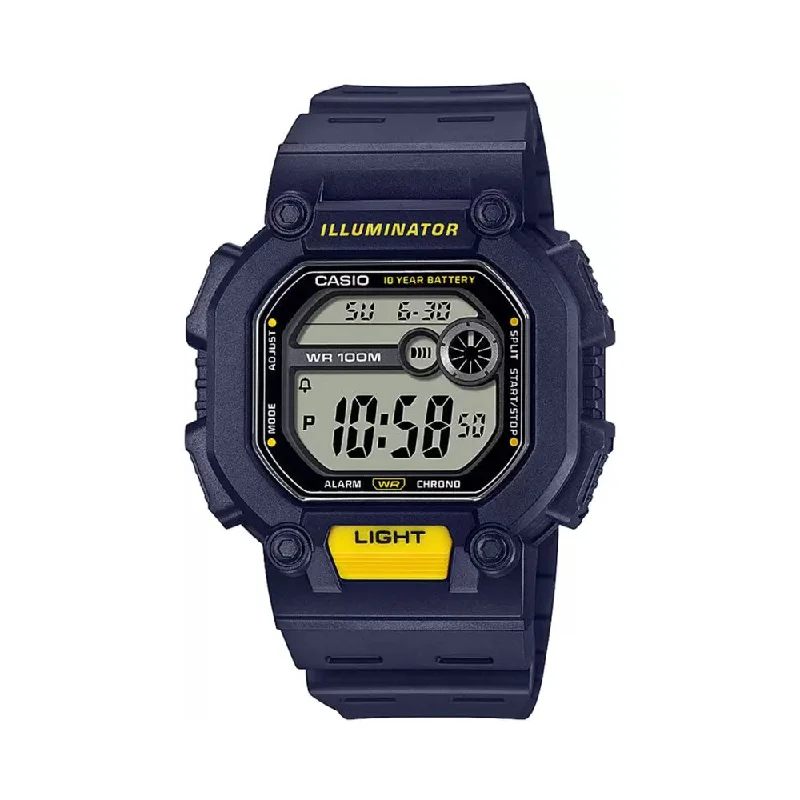 watches for runners with heart rate monitor-CASIO D230 (W-737H-2AVDF) Youth- Digital Watch - For Men