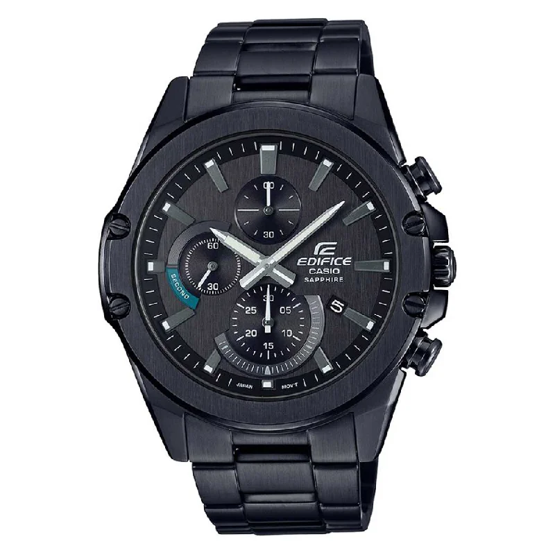 watches with night glow feature for low visibility conditions-Casio EDIFICE Analog Black Dial Men's Watch-EFR-S567DC-1AVUDF (EX508)